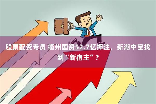 股票配资专员 衢州国资52.7亿押注，新湖中宝找到“新宿主”？