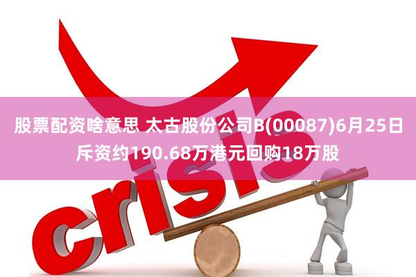 股票配资啥意思 太古股份公司B(00087)6月25日斥资约190.68万港元回购18万股